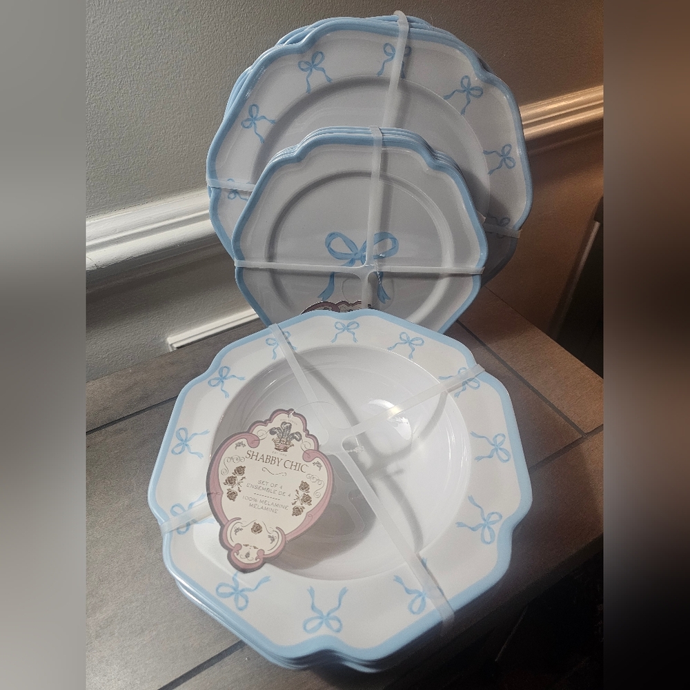 Shabby Chic Blue Bows and White Dining Set💙🤍💙🤍💙